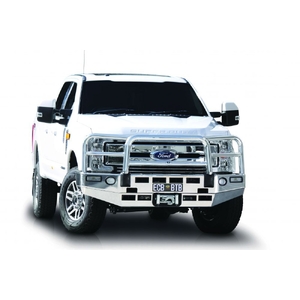 ECB Textura Black Powdercoat Winch BullBar with Bumper Lights to suit Ford F250 Super Duty Ex Limited MY17 - Onwards
