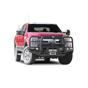 ECB Polished Winch BullBar with Bumper Lights to suit Ford F250 Super Duty Limited 06/18 - Onwards