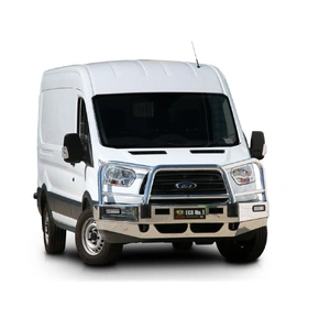 ECB Silver Hammertone BullBar to suit Ford Transit VO 09/14 - 04/18