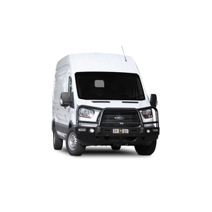ECB Silver Hammertone Powdercoat BullBar with Bumper Lights to suit Ford Transit VO 05/18 - 04/19