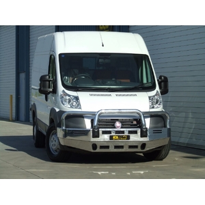ECB Silver Hammertone Powdercoat BullBar to suit Fiat Ducato 09/11 - 09/14
