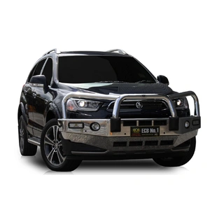 ECB Black Ripple BullBar with Bumper Lights to suit Holden Captiva 01/16 - 12/20