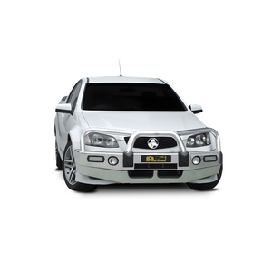 ECB Silver Hammertone Powdercoat BullBar with Bumper Lights to suit Holden Commodore VE S2 SS 09/10 - 04/13