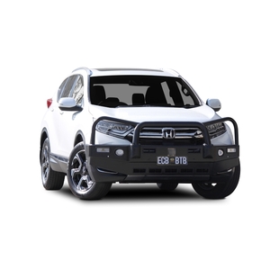 ECB Black Ripple Powdercoat BullBar with Bumper Lights to suit Honda CR-V 08/19 - 06/20