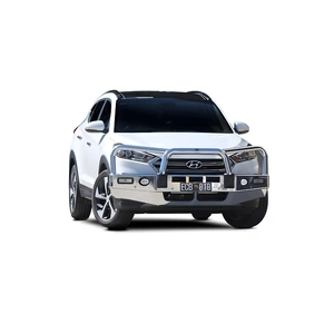 ECB Black Ripple BullBar with Bumper Lights to suit Hyundai Tucson 03/17 - 05/18