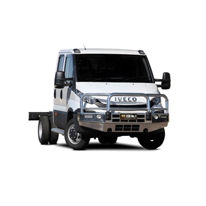ECB Black Ripple Powdercoat BullBar with Bumper Lights to suit Iveco Daily 50C 02/15 - 01/21