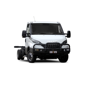 ECB Textura Black Powdercoat BullBar with Bumper Lights to suit Iveco Daily 50C/45C E6 01/21 - Onwards