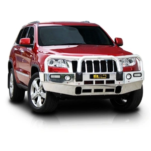 ECB Black Ripple BullBar with Bumper Lights to suit Jeep Grand Cherokee Limited Ex OverLand 02/11 - MY13
