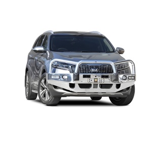 ECB Silver Hammertone Powdercoat BullBar with Bumper Lights to suit Kia Sorento 05/18 - 03/20