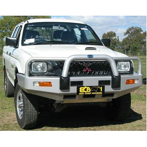 ECB Black Ripple Powdercoat BullBar to suit Mitsubishi Triton MK 4WD TURBO D 04/03 - 06/06