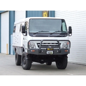 ECB Silver Hammertone Powdercoat Winch BullBar to suit Fuso Canter 4X4 02/05 - 04/12