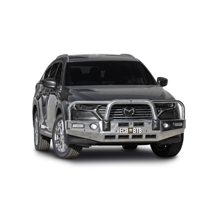 ECB Black Ripple Powdercoat BullBar with Bumper Lights to suit Mazda CX-8 08/18 - 01/23