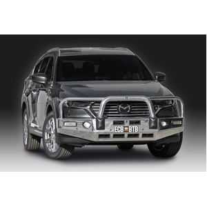 ECB Polished BullBar with Bumper Lights to suit Mazda CX-8 08/18 - 01/23