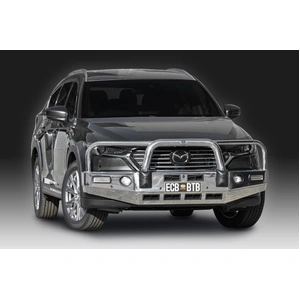 ECB Polished BullBar with Bumper Lights to suit Mazda CX-8 08/18 - 01/23
