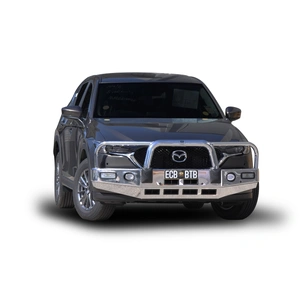 ECB Black Ripple BullBar with Bumper Lights to suit Mazda CX-5 KF GT 02/17 - 12/21