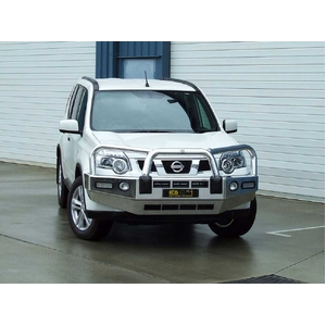 ECB Polished BullBar with Bumper Lights to suit Nissan X-Trail T31 08/10 - 02/14