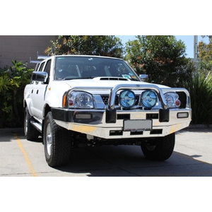 ECB Silver Hammertone Powdercoat BullBar to suit Nissan Navara D22 4WD (Japan) 10/01 - 09/10