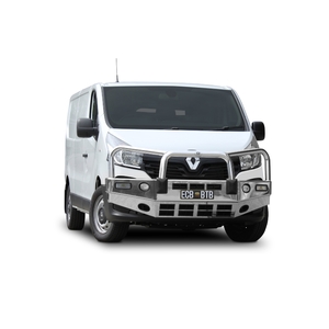 ECB Textura Black Powdercoat BullBar with Bumper Lights to suit Renault Trafic 10/18 - 06/22