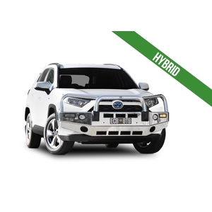 ECB Black Ripple Powdercoat BullBar with Bumper Lights to suit Toyota Rav4 GXL 01/19 - Onwards