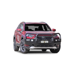 ECB Black Ripple Powdercoat BullBar with Bumper Lights to suit Toyota Rav4 Edge Petrol 01/19 - Onwards