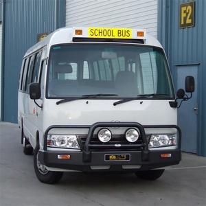 ECB Textura Black Powdercoat BullBar to suit Toyota Coaster 08/07 - 01/17