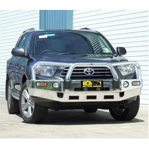ECB Polished BullBar with Bumper Lights to suit Toyota Kluger 08/07 - 08/10