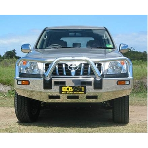 ECB Silver Hammertone Powdercoat BullBar to suit Toyota Prado 120 Series GX 03/03 - 10/09