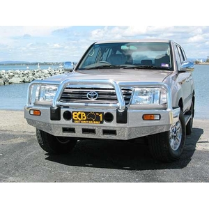 ECB Textura Black Powdercoat BullBar to suit Toyota LandCruiser 100 Series IFS 04/98 - 10/07