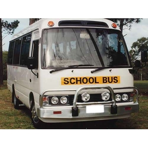 ECB Textura Black Powdercoat BullBar to suit Toyota Coaster 01/94 - 07/07