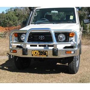 ECB Black Ripple Powdercoat BullBar to suit Toyota LandCruiser 78 Series Until - 02/07