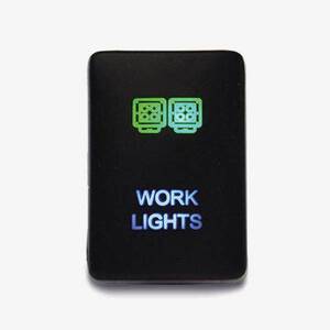 Lightforce Vertical Switch with Work Lights Icon suitable for Hilux (Green LED)