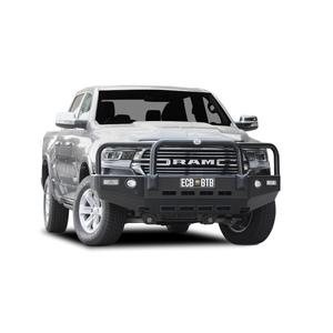 ECB Silver Hammertone Powdercoat BullBar with Bumper Lights to suit Dodge Ram 1500 DT Petrol 06/19 - Onwards