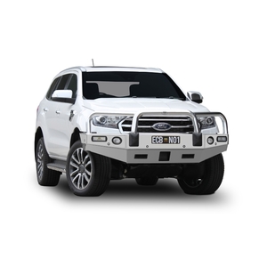 ECB Textura Black Powdercoat BullBar with Bumper Lights to suit Ford Everest UA II MY19 Titanium 09/18 - 05/22