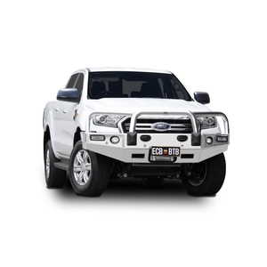 ECB Textura Black Powdercoat Winch BullBar with Bumper Lights to suit Ford Ranger PX MKIII XLS 09/18 - 04/19