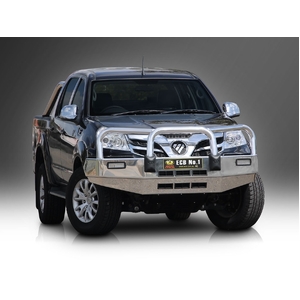 ECB Silver Hammertone Powdercoat BullBar to suit Foton Tunland 4X4 Dual Cab 07/12 - 04/19