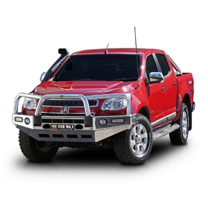 ECB Silver Hammertone Powdercoat BullBar with Bumper Lights to suit Holden Colorado Z71 06/12 - 06/16