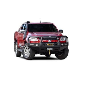 ECB Silver Hammertone Powdercoat Winch BullBar with Bumper Lights to suit Holden Colorado Z71 06/12 - 06/16