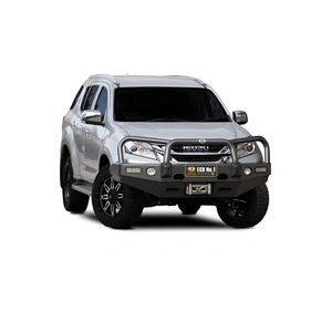ECB Polished Winch BullBar with Bumper Lights to suit Isuzu MU-X 11/13 - 01/17