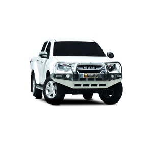 ECB Silver Hammertone Powdercoat BullBar with Bumper Lights to suit Isuzu D-Max 2WD HIGHRIDE 02/17 - 06/20