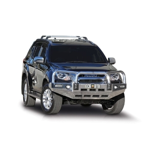 ECB Polished BullBar with Bumper Lights to suit Isuzu MU-X 03/17 - 05/21