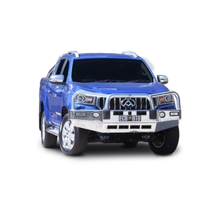 ECB Silver Hammertone Powdercoat BullBar with Bumper Lights to suit LDV T60 07/17 - 08/21