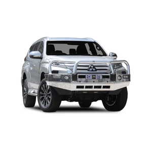 ECB Black Ripple BullBar with Bumper Lights to suit Mitsubishi Pajero Sport Exceed 11/19 - 03/2024