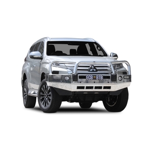 ECB Silver Hammertone Powdercoat BullBar with Bumper Lights to suit Mitsubishi Pajero Sport GLS 11/19 - Onwards