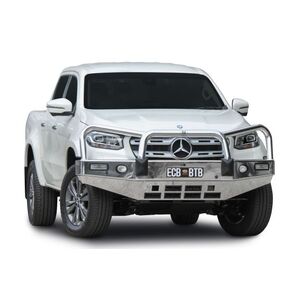 ECB Silver Hammertone Powdercoat BullBar with Bumper Lights to suit Mercedes-Benz X-Class 4CYL 04/18 - Onwards