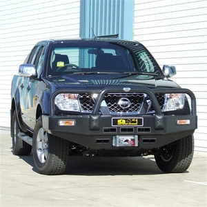 ECB Black Ripple Winch BullBar to suit Nissan Navara D40 ST /05 - 12/11