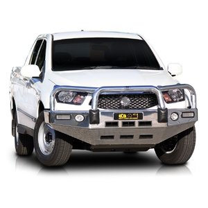 ECB Polished BullBar with Bumper Lights to suit Ssangyong Actyon Sports 03/12 - Onwards