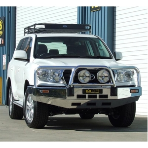 ECB Silver Hammertone Powdercoat BullBar to suit Toyota LandCruiser 200 Series GXL 11/07 - 01/12