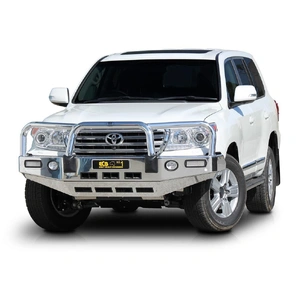 ECB Polished BullBar with Bumper Lights to suit Toyota LandCruiser 200 Series Altitude 03/12 - 10/15