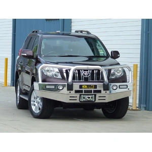 ECB Black Ripple Winch BullBar with Bumper Lights to suit Toyota Prado 150 Series Altitude 11/09 - 10/13