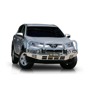 ECB Textura Black Powdercoat BullBar with Bumper Lights to suit Toyota Rav4 10/15 - 12/18